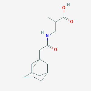 molecular formula C16H25NO3 B7556107 3-[[2-(1-Adamantyl)acetyl]amino]-2-methylpropanoic acid 