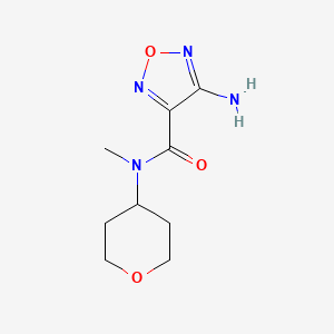 molecular formula C9H14N4O3 B7556128 4-amino-N-methyl-N-(oxan-4-yl)-1,2,5-oxadiazole-3-carboxamide 
