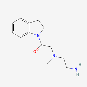 molecular formula C13H19N3O B7556159 2-[2-Aminoethyl(methyl)amino]-1-(2,3-dihydroindol-1-yl)ethanone 