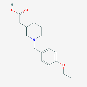 molecular formula C16H23NO3 B7556170 2-[1-[(4-Ethoxyphenyl)methyl]piperidin-3-yl]acetic acid 