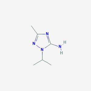 molecular formula C6H12N4 B7556198 5-Methyl-2-propan-2-yl-1,2,4-triazol-3-amine 