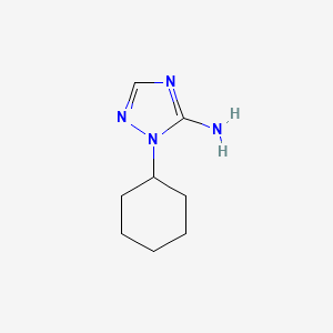 molecular formula C8H14N4 B7556205 2-Cyclohexyl-1,2,4-triazol-3-amine 