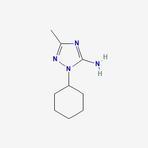 molecular formula C9H16N4 B7556210 2-Cyclohexyl-5-methyl-1,2,4-triazol-3-amine 