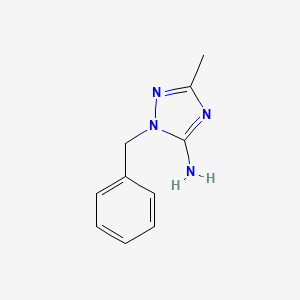 molecular formula C10H12N4 B7556214 2-Benzyl-5-methyl-1,2,4-triazol-3-amine 