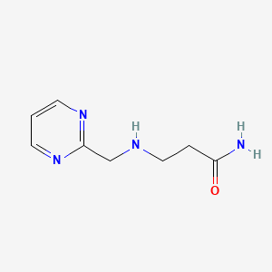 molecular formula C8H12N4O B7556217 3-(Pyrimidin-2-ylmethylamino)propanamide 
