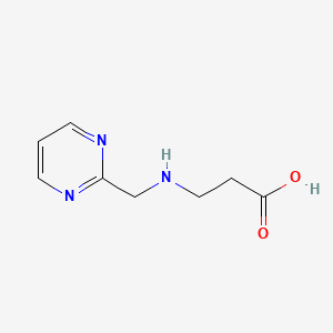 molecular formula C8H11N3O2 B7556228 3-(Pyrimidin-2-ylmethylamino)propanoic acid 