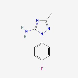 molecular formula C9H9FN4 B7556236 2-(4-Fluorophenyl)-5-methyl-1,2,4-triazol-3-amine 