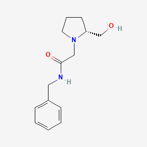 molecular formula C14H20N2O2 B7556279 N-benzyl-2-[(2R)-2-(hydroxymethyl)pyrrolidin-1-yl]acetamide 