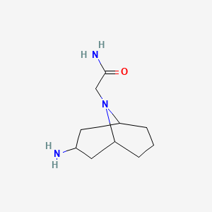 molecular formula C10H19N3O B7556283 2-(3-Amino-9-azabicyclo[3.3.1]nonan-9-yl)acetamide 