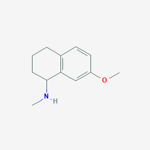 molecular formula C12H17NO B7556317 7-甲氧基-N-甲基-1,2,3,4-四氢萘-1-胺 