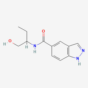 molecular formula C12H15N3O2 B7556321 1h-Indazole-5-carboxamide,n-[1-(hydroxymethyl)propyl]- 