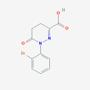 molecular formula C11H9BrN2O3 B7556357 1-(2-Bromophenyl)-6-oxo-4,5-dihydropyridazine-3-carboxylic acid 