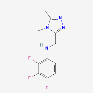 molecular formula C11H11F3N4 B7556381 N-[(4,5-dimethyl-1,2,4-triazol-3-yl)methyl]-2,3,4-trifluoroaniline 