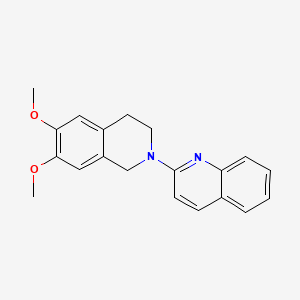 molecular formula C20H20N2O2 B7556391 2-(6,7-dimethoxy-3,4-dihydro-1H-isoquinolin-2-yl)quinoline 
