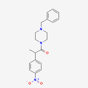 molecular formula C20H23N3O3 B7556440 1-(4-Benzylpiperazin-1-yl)-2-(4-nitrophenyl)propan-1-one 