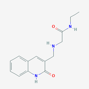 molecular formula C14H17N3O2 B7556448 N-ethyl-2-[(2-oxo-1H-quinolin-3-yl)methylamino]acetamide 
