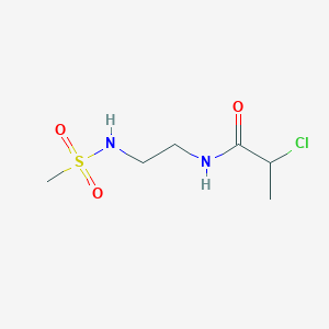 molecular formula C6H13ClN2O3S B7556453 2-chloro-N-[2-(methanesulfonamido)ethyl]propanamide 