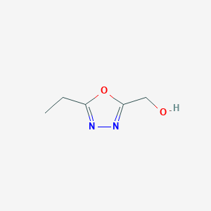 molecular formula C5H8N2O2 B7556462 (5-Ethyl-1,3,4-oxadiazol-2-yl)methanol 