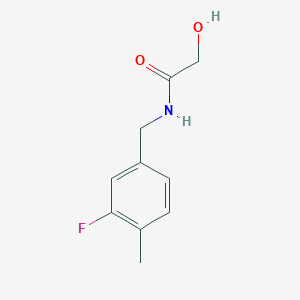 molecular formula C10H12FNO2 B7556469 N-[(3-fluoro-4-methylphenyl)methyl]-2-hydroxyacetamide 