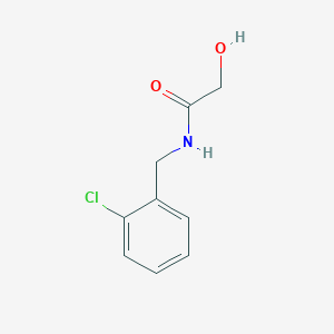 molecular formula C9H10ClNO2 B7556476 N-[(2-chlorophenyl)methyl]-2-hydroxyacetamide 