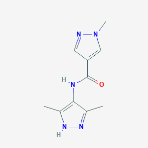 molecular formula C10H13N5O B7556489 N-(3,5-dimethyl-1H-pyrazol-4-yl)-1-methylpyrazole-4-carboxamide 