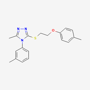 molecular formula C19H21N3OS B7556600 3-methyl-5-{[2-(4-methylphenoxy)ethyl]sulfanyl}-4-(3-methylphenyl)-4H-1,2,4-triazole 