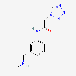 molecular formula C11H14N6O B7556606 N-[3-(methylaminomethyl)phenyl]-2-(tetrazol-1-yl)acetamide 