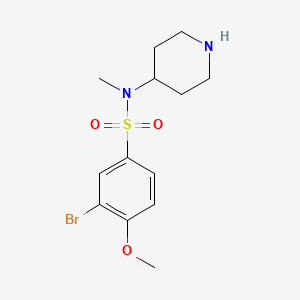 molecular formula C13H19BrN2O3S B7556617 3-bromo-4-methoxy-N-methyl-N-piperidin-4-ylbenzenesulfonamide 