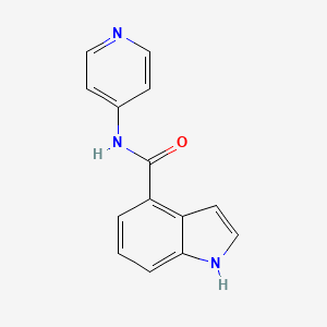 molecular formula C14H11N3O B7556621 N-pyridin-4-yl-1H-indole-4-carboxamide 