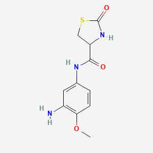 molecular formula C11H13N3O3S B7556633 N-(3-amino-4-methoxyphenyl)-2-oxo-1,3-thiazolidine-4-carboxamide 