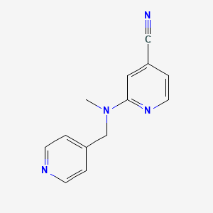 molecular formula C13H12N4 B7556637 2-[Methyl(pyridin-4-ylmethyl)amino]pyridine-4-carbonitrile 