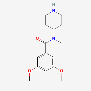 molecular formula C15H22N2O3 B7556642 3,5-dimethoxy-N-methyl-N-piperidin-4-ylbenzamide 