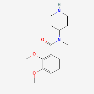 molecular formula C15H22N2O3 B7556649 2,3-dimethoxy-N-methyl-N-piperidin-4-ylbenzamide 