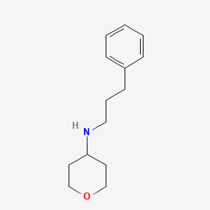 molecular formula C14H21NO B7556696 N-(3-phenylpropyl)oxan-4-amine 