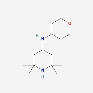molecular formula C14H28N2O B7556723 2,2,6,6-tetramethyl-N-(oxan-4-yl)piperidin-4-amine 