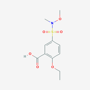 molecular formula C11H15NO6S B7556732 2-Ethoxy-5-[methoxy(methyl)sulfamoyl]benzoic acid 