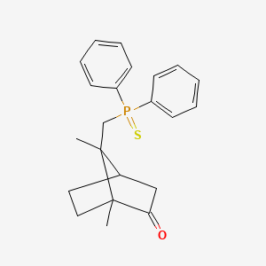 molecular formula C22H25OPS B7556741 7-(Diphenylphosphinothioylmethyl)-1,7-dimethylbicyclo[2.2.1]heptan-2-one 