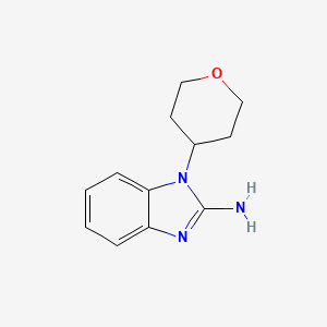 molecular formula C12H15N3O B7556783 1-(oxan-4-yl)-1H-1,3-benzodiazol-2-amine 