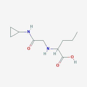 molecular formula C10H18N2O3 B7556804 2-[[2-(Cyclopropylamino)-2-oxoethyl]amino]pentanoic acid 