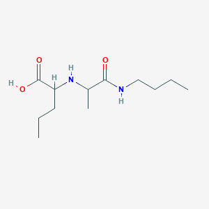 molecular formula C12H24N2O3 B7556808 2-[[1-(Butylamino)-1-oxopropan-2-yl]amino]pentanoic acid 