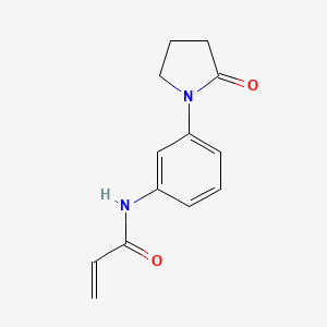 molecular formula C13H14N2O2 B7556850 N-[3-(2-oxopyrrolidin-1-yl)phenyl]prop-2-enamide 