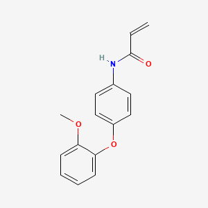molecular formula C16H15NO3 B7556854 N-[4-(2-methoxyphenoxy)phenyl]prop-2-enamide 