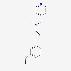 molecular formula C17H20N2O B7556862 3-(3-methoxyphenyl)-N-(pyridin-4-ylmethyl)cyclobutan-1-amine 