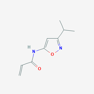 molecular formula C9H12N2O2 B7556870 N-(3-propan-2-yl-1,2-oxazol-5-yl)prop-2-enamide 