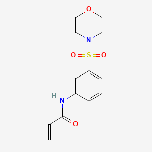 molecular formula C13H16N2O4S B7556891 N-(3-morpholin-4-ylsulfonylphenyl)prop-2-enamide 