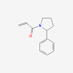 molecular formula C13H15NO B7556902 2-Phenyl-1-propenoylpyrrolidine 