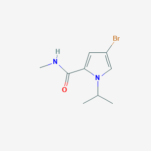 molecular formula C9H13BrN2O B7556919 4-bromo-N-methyl-1-propan-2-ylpyrrole-2-carboxamide 