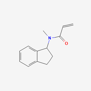 molecular formula C13H15NO B7556921 N-(2,3-dihydro-1H-inden-1-yl)-N-methylprop-2-enamide 