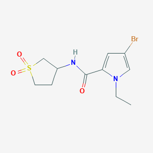 molecular formula C11H15BrN2O3S B7556924 4-bromo-N-(1,1-dioxothiolan-3-yl)-1-ethylpyrrole-2-carboxamide 