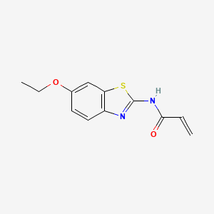 molecular formula C12H12N2O2S B7556928 N-(6-ethoxy-1,3-benzothiazol-2-yl)prop-2-enamide 